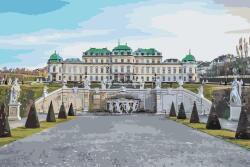  Festés számok szerint - Belvedere kastély, Bécs Méret: 40x60cm, Keretezés: Keret nélkül (csak a vászon)
