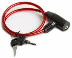  Kábelzár egyenes kulcsos piros 6 x 650 mm (ZX1202)