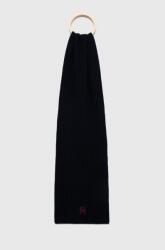 Tommy Hilfiger gyapjú sál sötétkék, sima - sötétkék Univerzális méret - answear - 18 585 Ft
