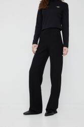 Emporio Armani nadrág női, fekete, magas derekú egyenes - fekete 36 - answear - 109 990 Ft
