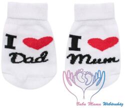  I love Mum and Dad pamut zokni