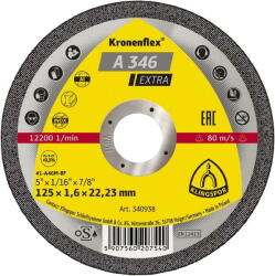 Klingspor Disc de taiere KLINGSPOR A 346 Extra, plat, pentru inox, otel, aluminiu, 115mmx1, 6mm (530621) - 24mag Disc de taiere