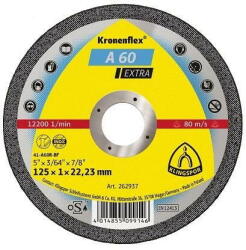 Klingspor Disc de taiere KLINGSPOR A 60 Extra, plat, universal, pentru inox, metal, 125mmx1mm (530549) - 24mag