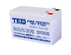 TED Electric Acumulator , A0058588, AGM VRLA 12V 7, 1A High Rate 151mm x 65mm x h 95mm F2 TED Battery Expert Holland TED003300 (A0058588)