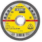 Klingspor Disc de taiere KLINGSPOR A 346 Extra, plat, pentru inox, otel, aluminiu, 125mmx1, 6mm (530805) - 24mag