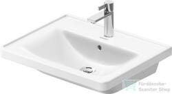 Duravit D-NEO 600x480 mm-es bútorral aláépíthető mosdó Wondergliss bevonattal, fehér 23676000001 (23676000001)