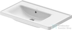 Duravit D-NEO 800x480 mm-es bútorral aláépíthető mosdó, balos medencével, csaplyuk nélkül, Wondergliss bevonattal, fehér 23698000601 (23698000601)