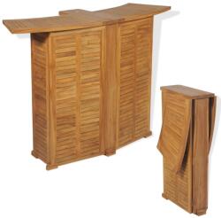 vidaXL Masă de bar pliabilă, 155 x 53 x 105 cm, lemn masiv de tec (43804) - comfy