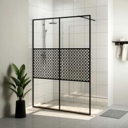 vidaXL Paravan de duș walk-in negru 140x195 cm sticlă ESG transparentă (151032) - comfy