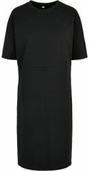 Build Your Brand Rochie tip tricou oversized cu crăpătură - Neagră | 4XL (BY181-1000325323)