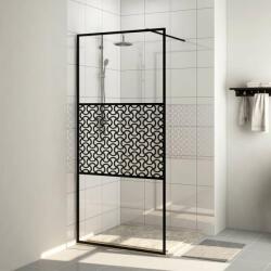 vidaXL fekete zuhanyfal átlátszó ESG üveggel 80 x 195 cm (151028) - pepita