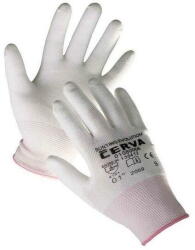 CERVA Manusi cu pelicula din poliuretan Bunting Evolution, alb, L (9) (830919) - pcone