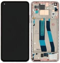 Xiaomi 11 Lite 5G NE 2109119DG 2107119DC - LCD Kijelző + Érintőüveg + Keret (Peach Pink) - 56000Q0K9D00 Genuine Service Pack, Peach Pink