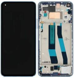 Xiaomi 11 Lite 5G NE 2109119DG 2107119DC - LCD Kijelző + Érintőüveg + Keret (Bubblegum Blue) - 5600050K9D00 Genuine Service Pack, Bubblegum Blue