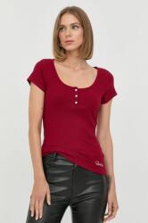 Guess t-shirt KARLEE női, bordó, W2YP24 KBCO2 - burgundia S