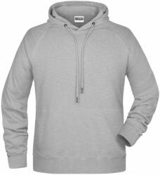 James & Nicholson (Daiber) Férfi kapucnis biopamut felső 8024 - Szürke melírozott | 4XL (1-8024-1782976)