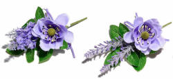 Decorer Set 2 crengute artificiale cu Lavanda si Anemone 14 cm (A56.32.25)
