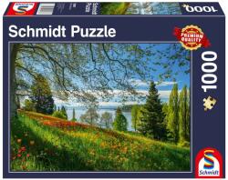 Schmidt Spiele Puzzle Schmidt din 1000 de piese - Tulips Field, Mainau Island (58967) Puzzle