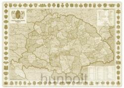 A Magyar Szent korona országai (1: 1 600 000), 70x50 cm (B/2) antik, fóliás műanyag léces