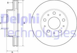 DELPHI Disc frana DELPHI BG9180C (BG9180C) - automobilus