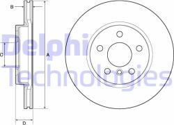 DELPHI Disc frana DELPHI BG4777C (BG4777C) - automobilus