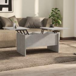 vidaXL Măsuță de cafea, gri beton, 80x50x42, 5 cm, lemn prelucrat (809732) Masa de cafea