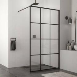 SanSwiss Paravan de dus tip Walk-in SanSwiss Easy STR4P Loft 75 negru mat 120x200 cm sticla securizata 8 mm (STR4P1200675) - neakaisa