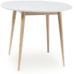 Wipmeble LARSON asztal 90x90 fehér/tölgy fehérített - smartbutor