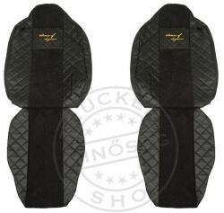  Méretpontos Renault bőr üléshuzat Range T (egybe fejtámlás) FEKETE