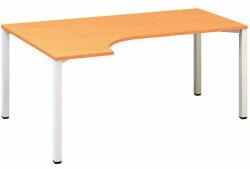 Alfa Office Alfa 200 ergo irodai asztal, 180 x 120 x 74, 2 cm, balos kivitel, bükk Bavaria mintázat, RAL9010