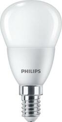 Philips LED izzó, E14, kisgömb, P45, 5W, 470lm, 2700K, PHILIPS CorePro (PLED51) - pencart