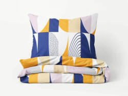 Goldea lenjerie de pat din 100% bumbac deluxe - forme geometrice colorate 140 x 200 și 50 x 70 cm Lenjerie de pat