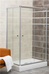Favorit TWIN zuhanykabin szögletes aszimetrikus - víztiszta 5 mm biztonsági üveggel -120 x 80 cm (AL126)