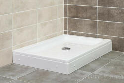 Favorit TWIN zuhanytálca szögletes aszimmetrikus - szaniter akril - 120 x 80 cm (AL128) - globalvivamarket
