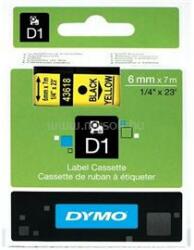 DYMO D1 6mmx7m sárga/fekete feliratozógép szalag (506.539) (506.539)