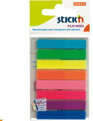 STICK'N Stick index plastic transparent color 45 x 8 mm, STICK'N