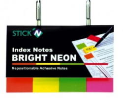 STICK'N Stick index hartie color 50 x 20 mm, 4 culori neon, STICK'N