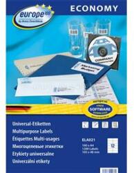 AVERY Europe100 ELA021 105x48mm univerzális 1200db-os etikett (AVERY_ELA021) (AVERY_ELA021)