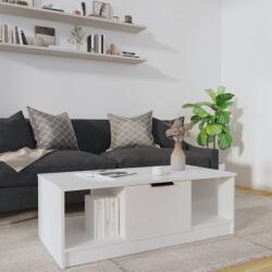 vidaXL Măsuță de cafea, alb extralucios, 102x50x36 cm, lemn compozit (811355) Masa de cafea