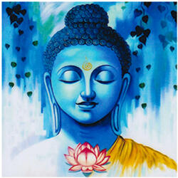 Bindu Mandala hűtőmágnes - Buddha kék