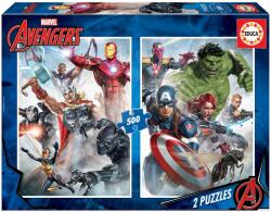 Educa Puzzle Marvel Mania Educa 2x500 darabos és Fix ragasztó 11 évtől (17994)
