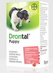Drontal Plus Puppy féreghajtó szuszpenzió 50ml Széles spektrumú féreghajtó készítmény - dogclub