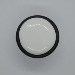 ITALMETAL Matt fekete fém - fehér porcelán bútorgomb (IT_P07_00_00_47)