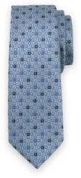 Willsoor Férfi keskeny világoskék nyakkendő sötétkék geometriai mintával 13489