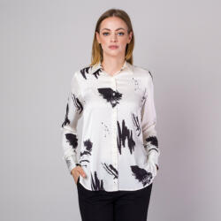Willsoor Női ing krém színben fekete geometriai mintákkal 14309