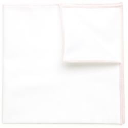 Willsoor Fehér zsebkendő rózsaszín szegéllyel 9551