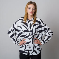 Willsoor Női ing fehér színben zebrás mintával 11938