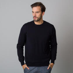 Willsoor Férfi belebújós pulóver fekete, sima mintával 12193