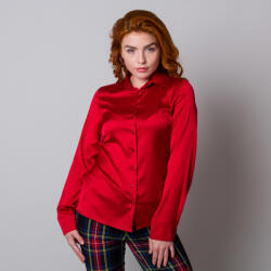 Willsoor Női piros ing sima mintázattal 13202