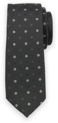 Willsoor Keskeny nyakkendő fekete színben virágos mintával 11124
